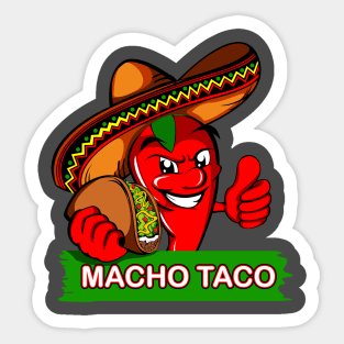 Macho Taco Sticker